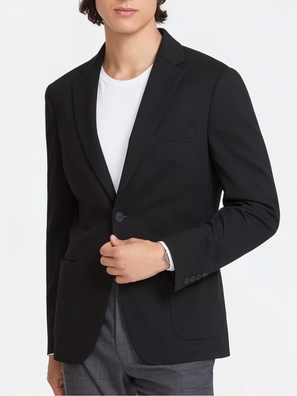 Calvin Klein | Men’s Wool Blend Black Jacket | Slim Fit 42L | Fall/Winter Coat